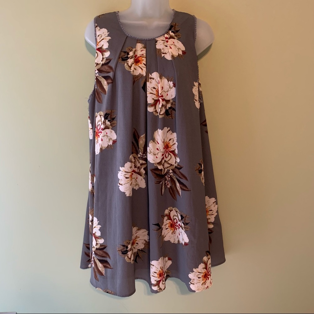 Umgee Floral Shift Dress, Size Large